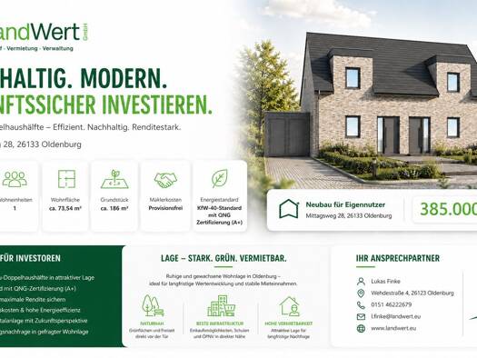 Grundstück zum Kauf provisionsfrei 385.000 € 186 m² Grundstück Kreyenbrück Oldenburg 26133