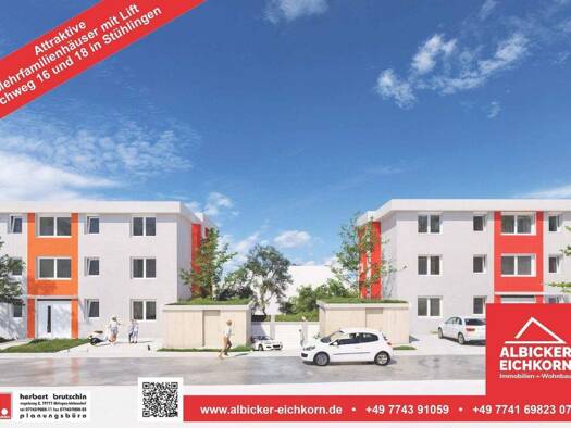 Wohnung zum Kauf provisionsfrei 444.400 € 4 Zimmer 101 m² 3. Geschoss Kirchweg 18 Stühlingen 79780