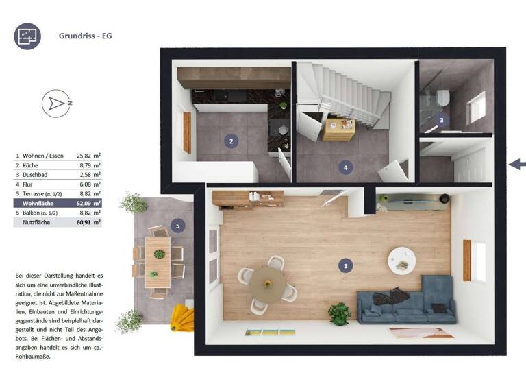 Reihenendhaus zur Miete 1.510 € 3,5 Zimmer 102 m² 240 m² Grundstück Geisenfeld 85290