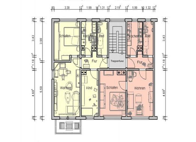 Wohnung zur Miete 293 € 3 Zimmer 60 m² 2. Geschoss Aufbaustrasse 43 Bischofferode Am Ohmberg OT Bischofferode 37345