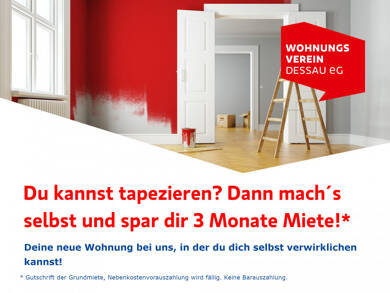Wohnung zur Miete 399 € 3 Zimmer 70,7 m² 4. Geschoss Augustenstr. 114 Innenstadt Dessau-Roßlau 06842