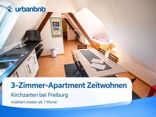 Wohnung zur Miete auf Zeit 1.500 € 3 Zimmer 57 m² frei ab 30.09.2027 Bahnhofstraße Kirchzarten Kirchzarten 79199