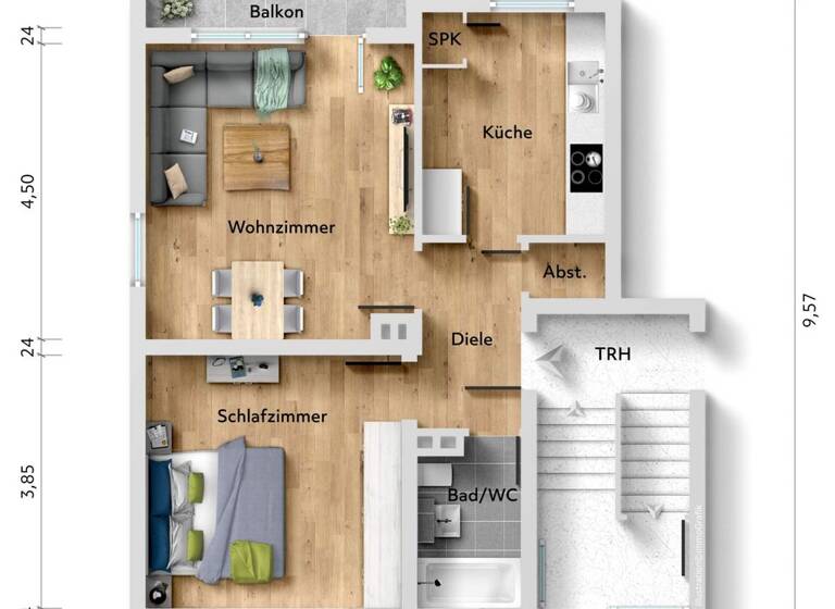 Wohnung zum Kauf 135.000 € 2 Zimmer 54 m² frei ab 01.06.2026 Grumme Bochum 44807