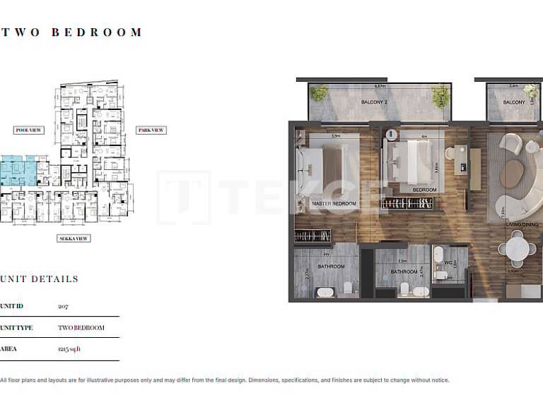Wohnung zum Kauf 307.000 € 2 Zimmer 66 m² EG Dubai