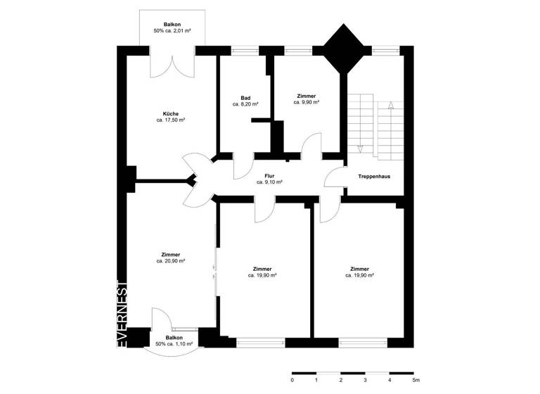 Wohnung zum Kauf 238.900 € 4 Zimmer 108,5 m² 2. Geschoss Jürgensby Flensburg 24943