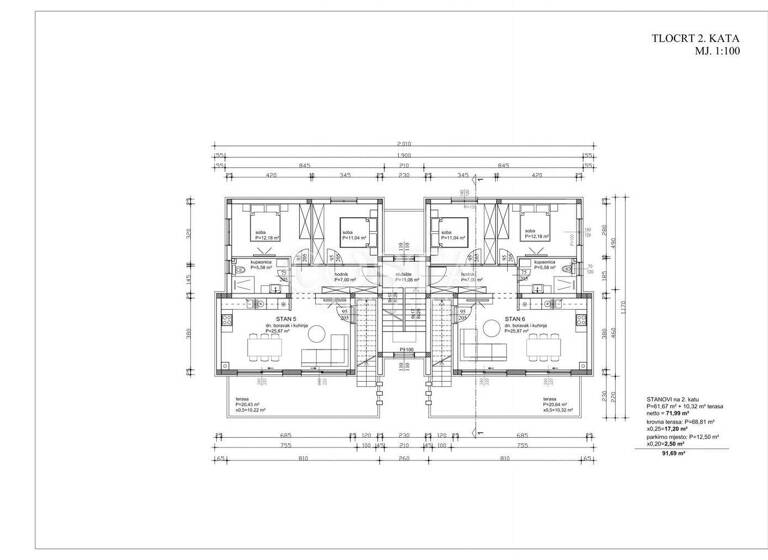 Wohnung zum Kauf 314.000 € 3 Zimmer Sukosan 23206