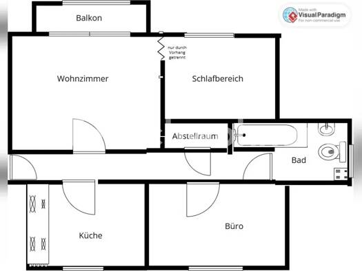 Wohnung zur Miete Tauschwohnung 730 € 2,5 Zimmer 65 m² 1. Geschoss Bloherfelde Oldenburg 26131